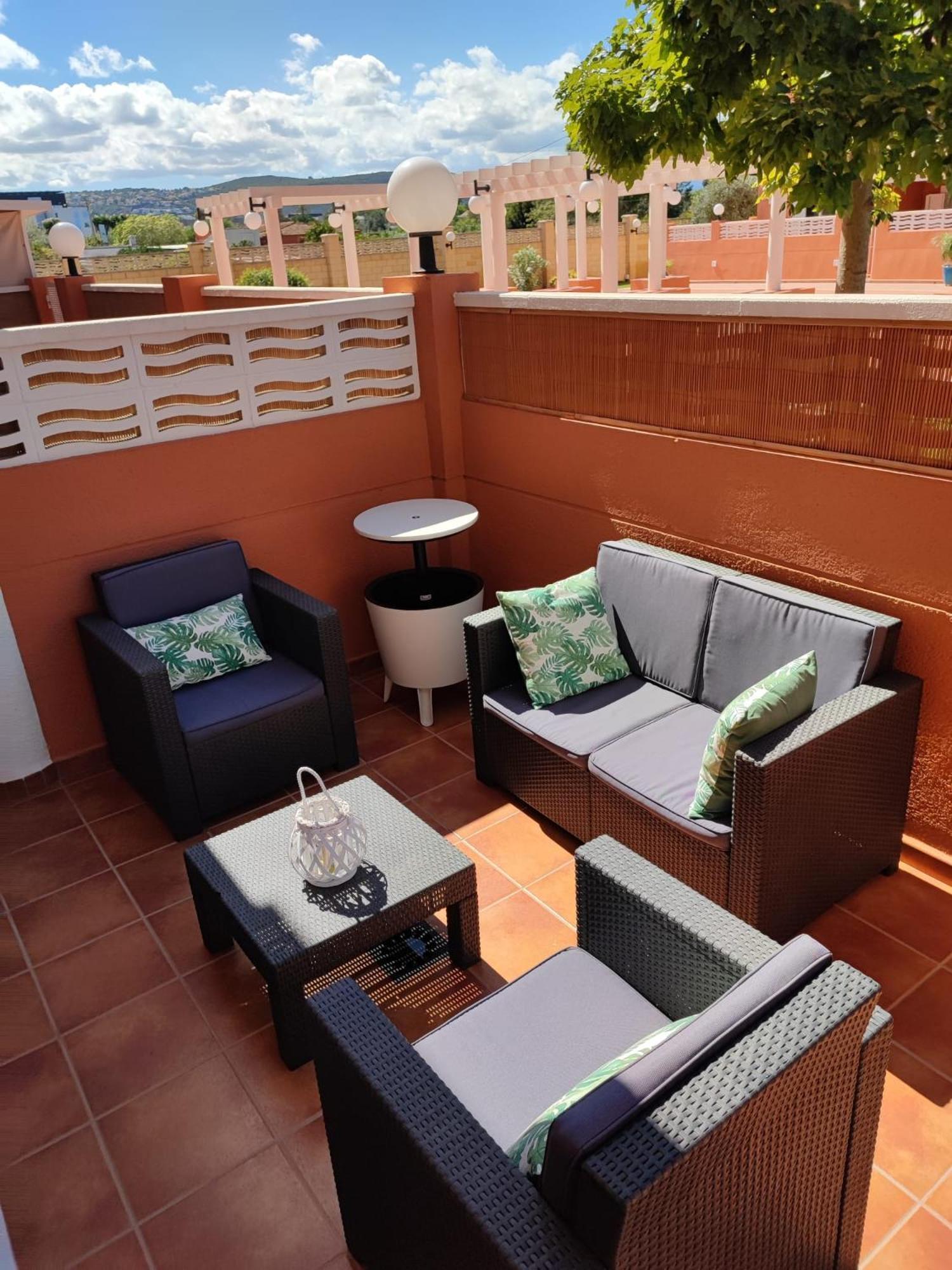 Apartamento Planta Baja Con Piscina Дения Экстерьер фото