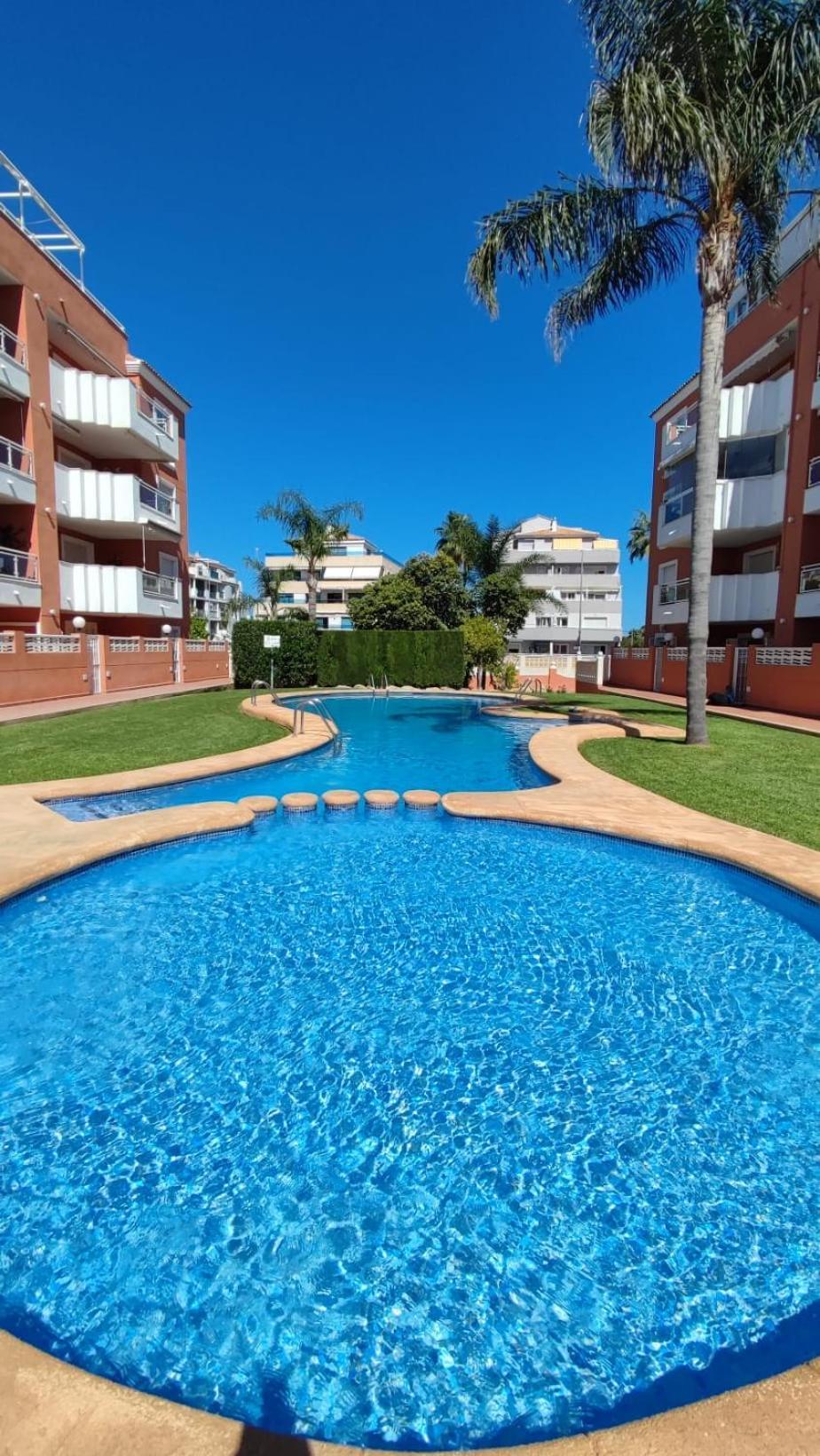 Apartamento Planta Baja Con Piscina Дения Экстерьер фото